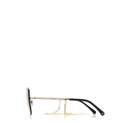 Chanel Chain Square Sunglasses 4244 Black 3 of 9