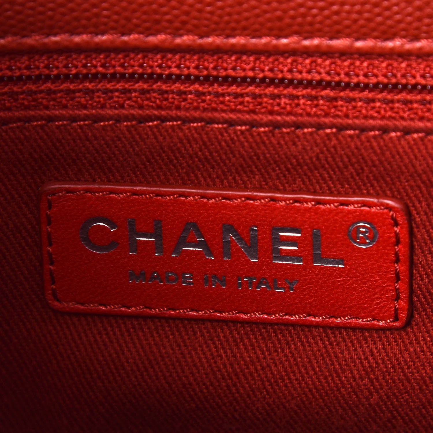 Chanel Caviar Quilted Medium Coco Handle Flap Dark Red 6 of 9