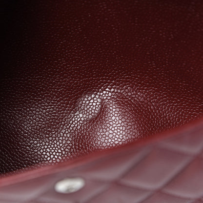 Chanel Caviar Quilted Jumbo Double Flap Dark Red 8 of 17