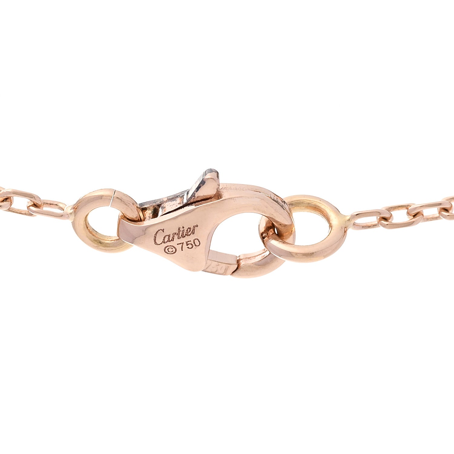 Cartier 18K Pink Gold Diamond Rose Quartz Inde Mysterieuse Pendant Necklace 4 of 5