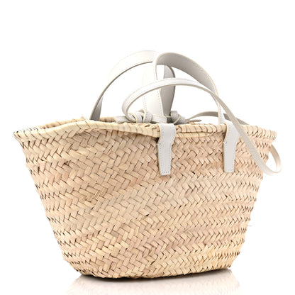 Celine Raffia Calfskin Triomphe Teen Panier White 2 of 7