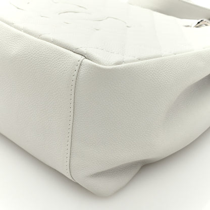 Chanel Caviar Quilted Grand Shopping Tote GST White 10 of 10