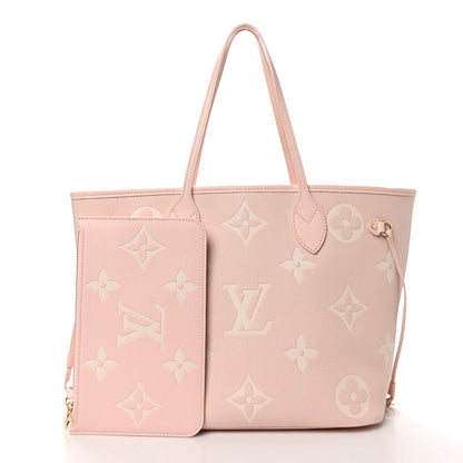 Louis Vuitton Empreinte Monogram Giant Neverfull MM  Pink Quartz Beige 3 of 10