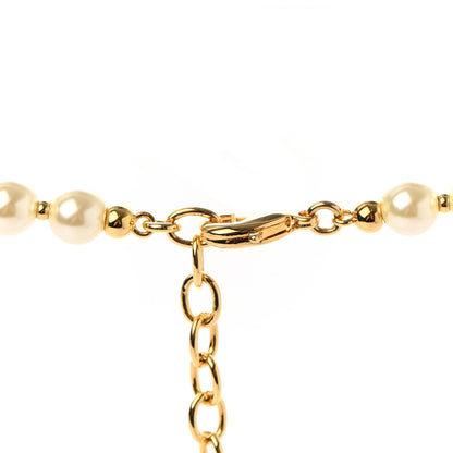 Christian Dior Pearl 30 Montaigne Choker Necklace Gold 4 of 5