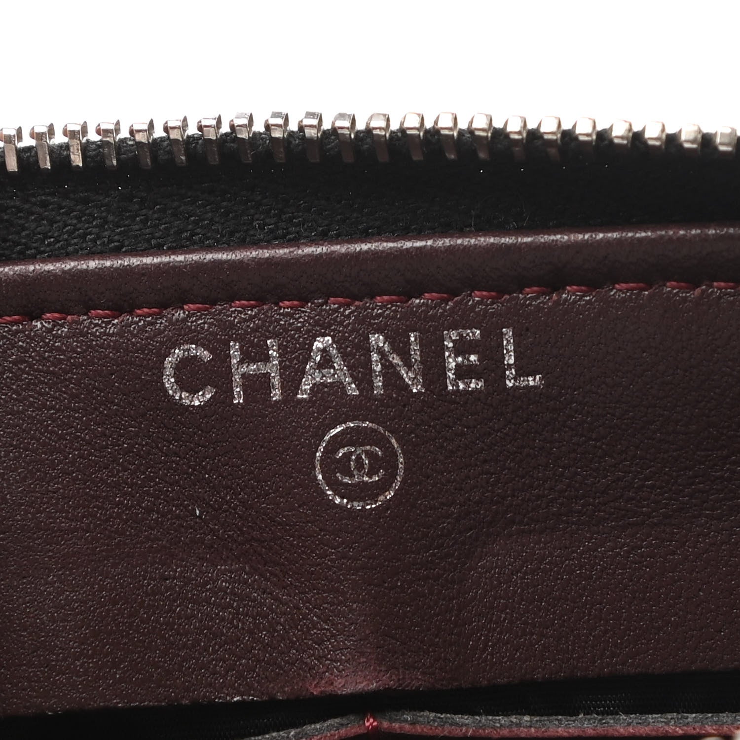 Chanel Lambskin Quilted Zip Pouch Black 6 of 7