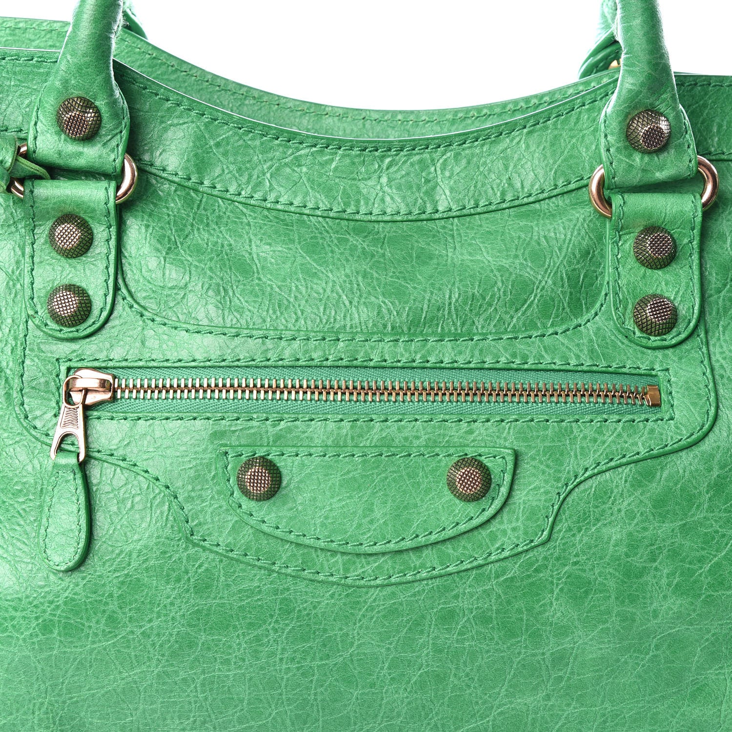 Balenciaga Agneau Giant 12 Rose Gold Hardware City Vert Poker 10 of 11