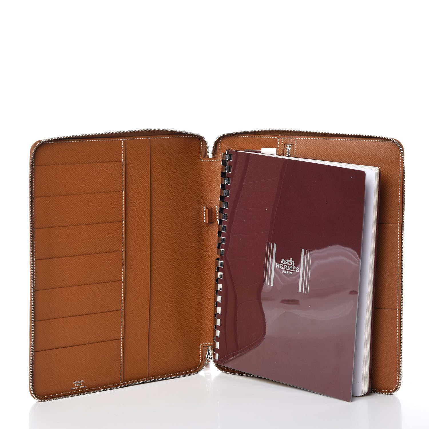 Hermes Epsom Globe Trotter Zip Agenda GM Gold 5 of 8