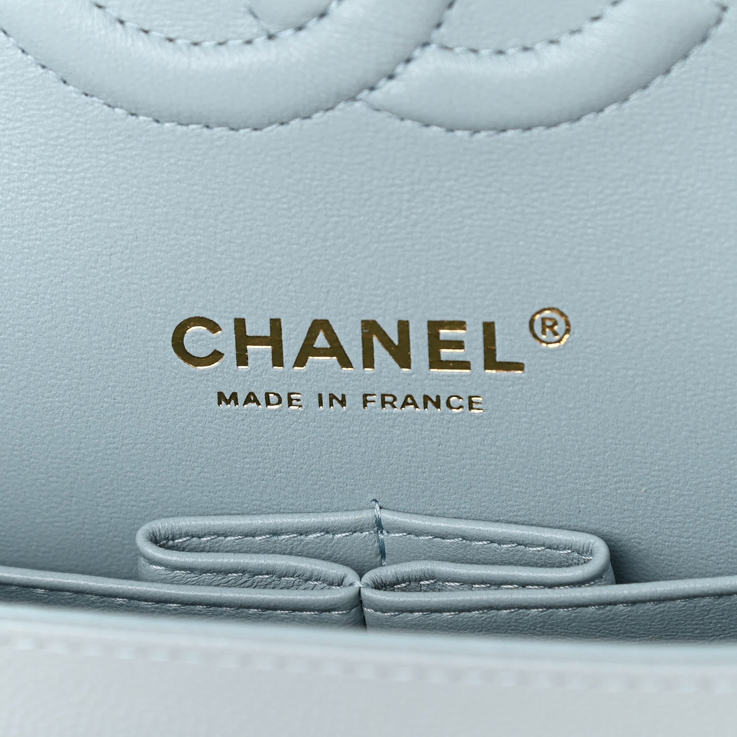 Chanel Caviar Quilted Medium Double Flap Light Blue 6 of 11