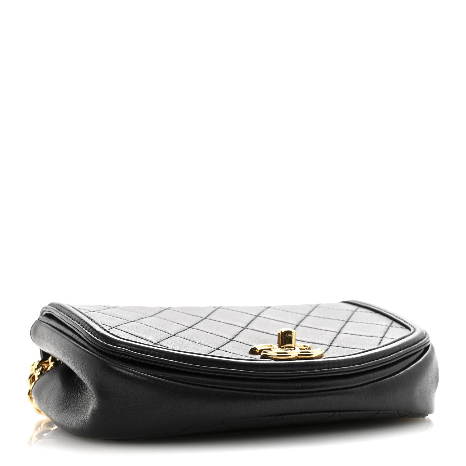 Chanel Calfskin Quilted Small Underline Flap Black 4 of 12