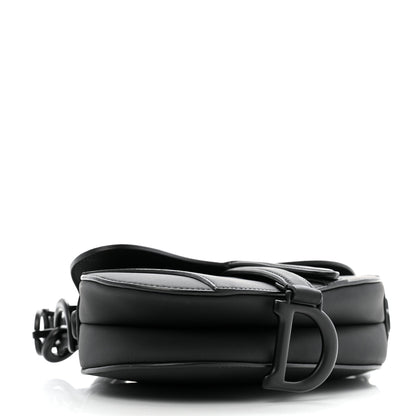 Christian Dior Ultra Matte Calfskin Mini Saddle Bag With Strap Black 4 of 13