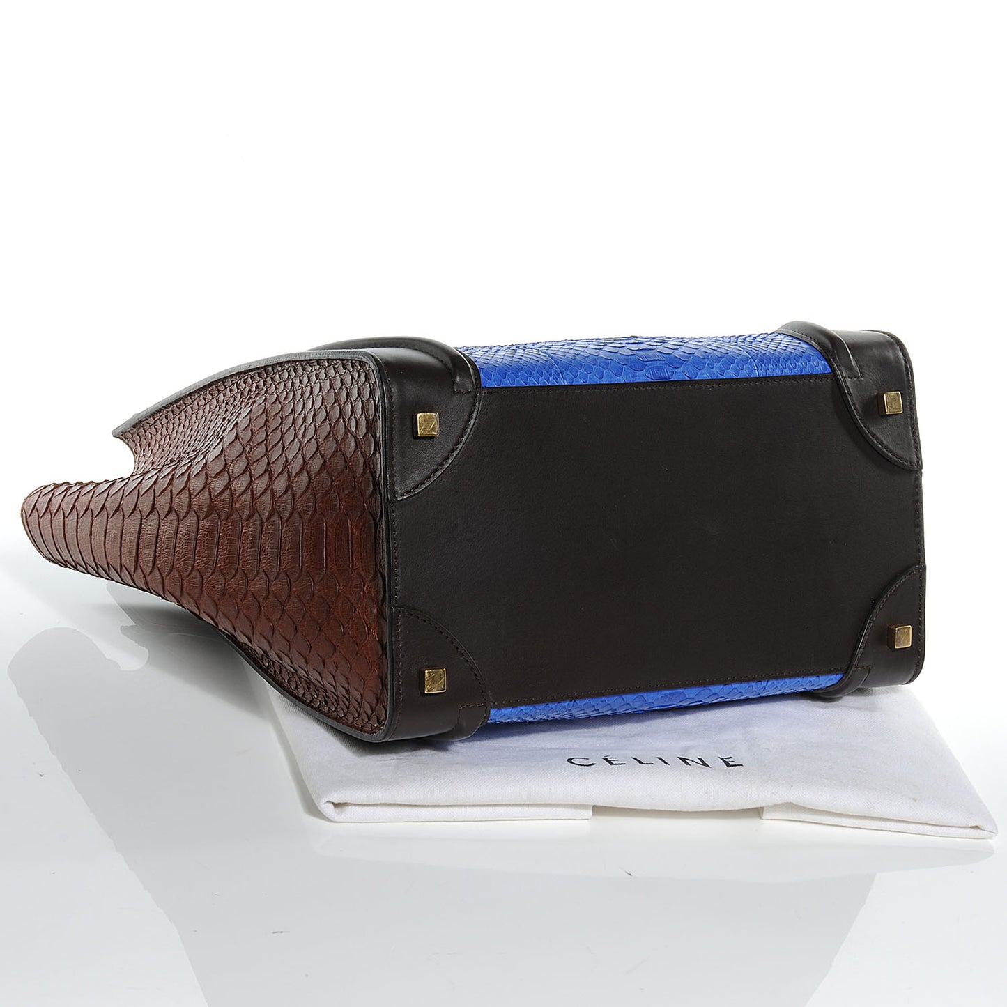 Python Mini Tri-Color Luggage Cobalt