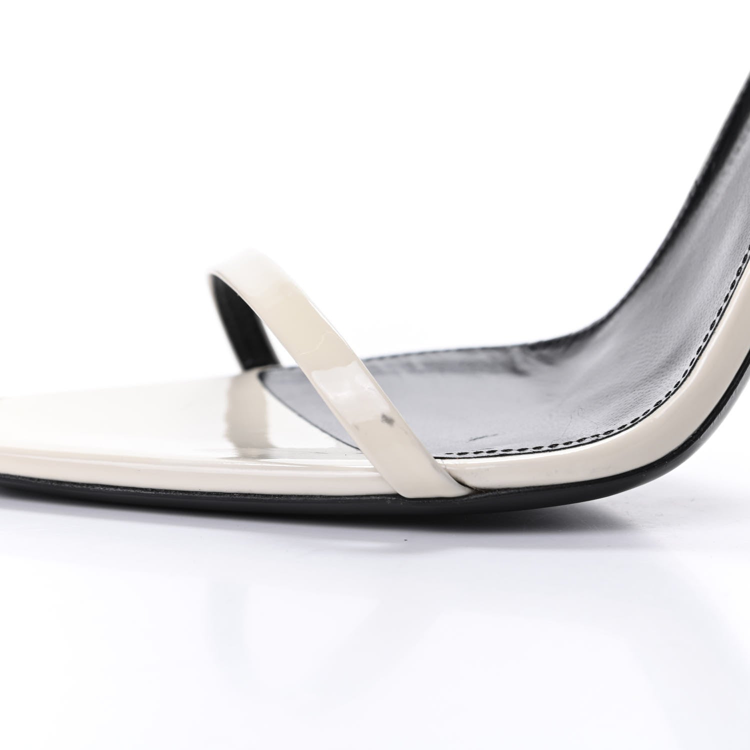 Saint Laurent Patent Calfskin Opyum 110 Sandals 42 Neutro 9 of 10