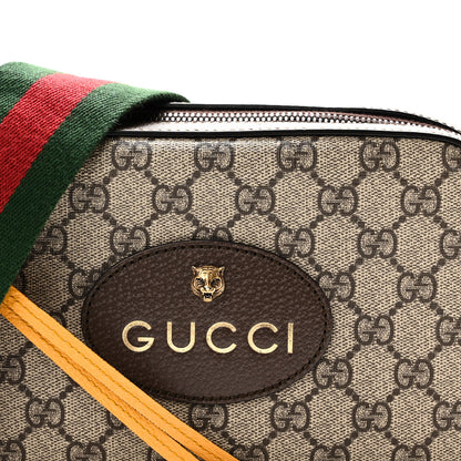 Gucci GG Supreme Monogram Web Neo Vintage Shoulder Bag Beige New Acero Crop 8 of 10