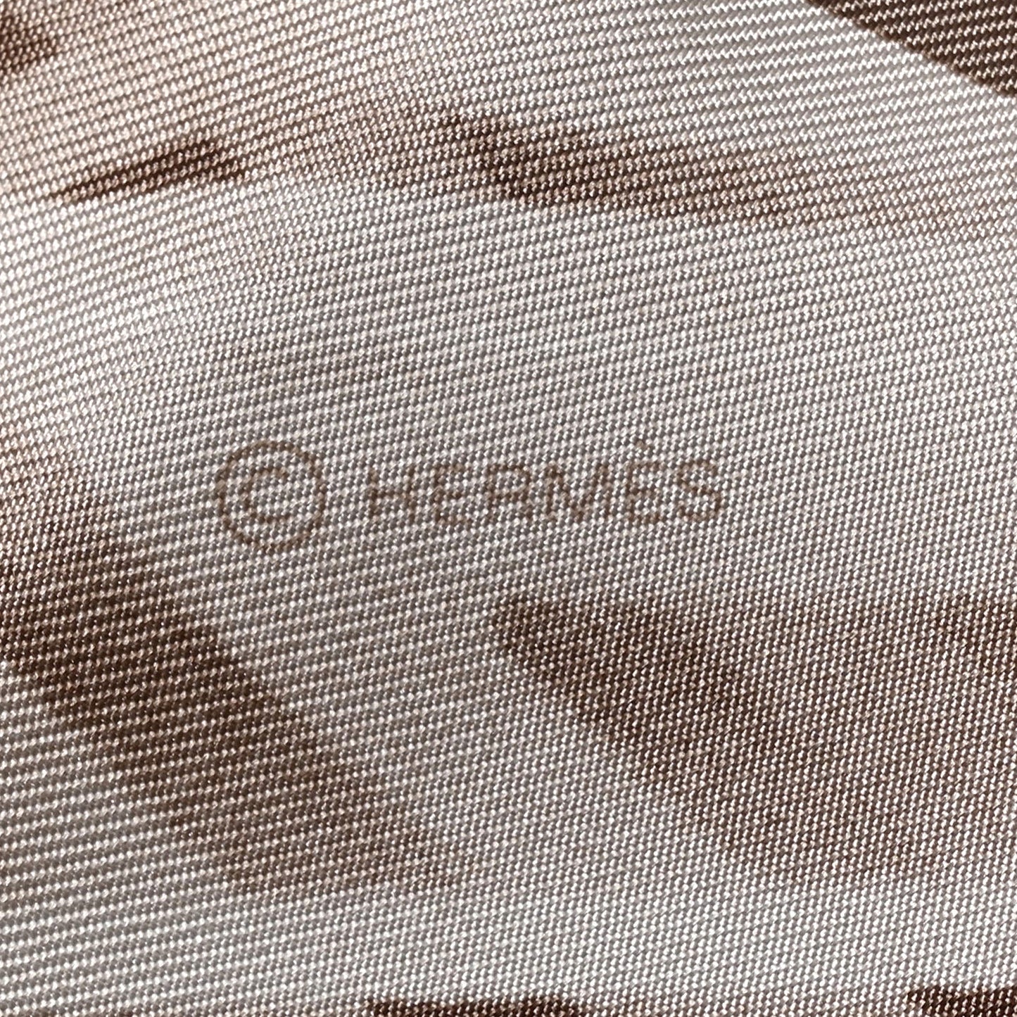Silk Please Check In Scarf 90 Gris Perle Etoupe