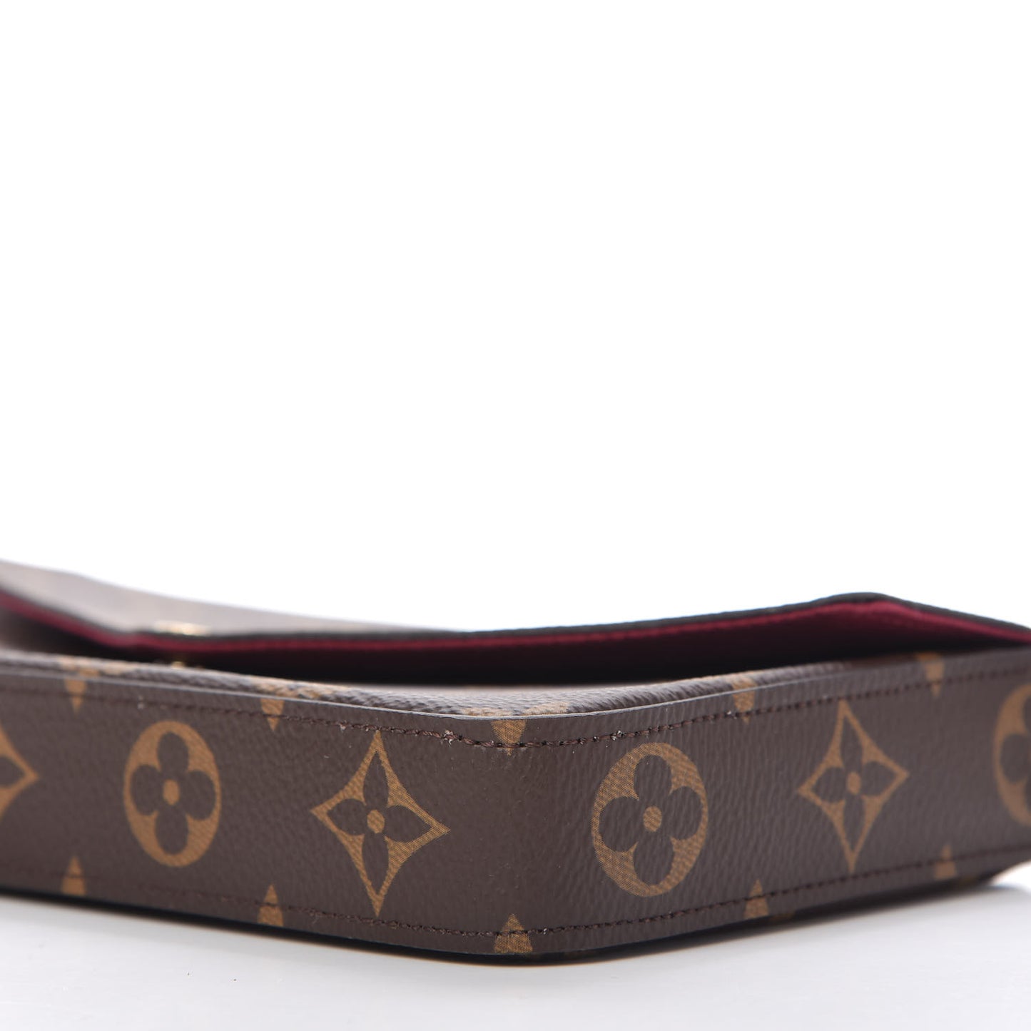 Monogram Pochette Felicie Chain Wallet Fuchsia