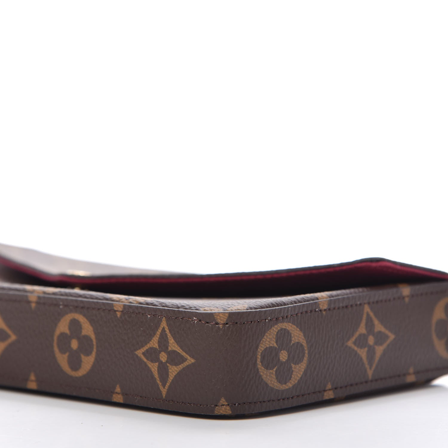 Louis Vuitton Monogram Pochette Felicie Chain Wallet Fuchsia 7 of 9