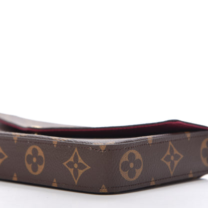 Louis Vuitton Monogram Pochette Felicie Chain Wallet Fuchsia 7 of 9