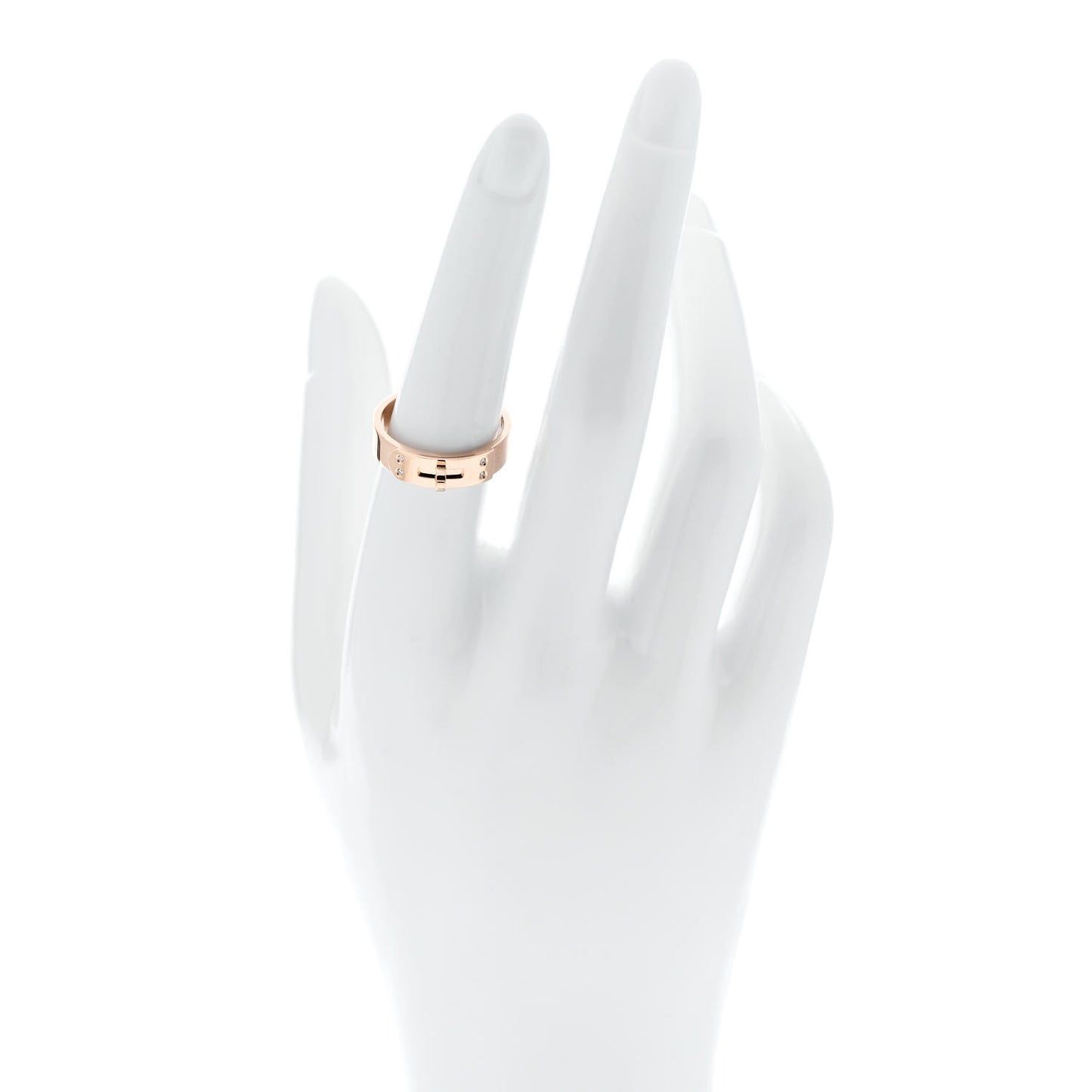 18K Rose Gold Diamond PM Kelly Ring 54 7
