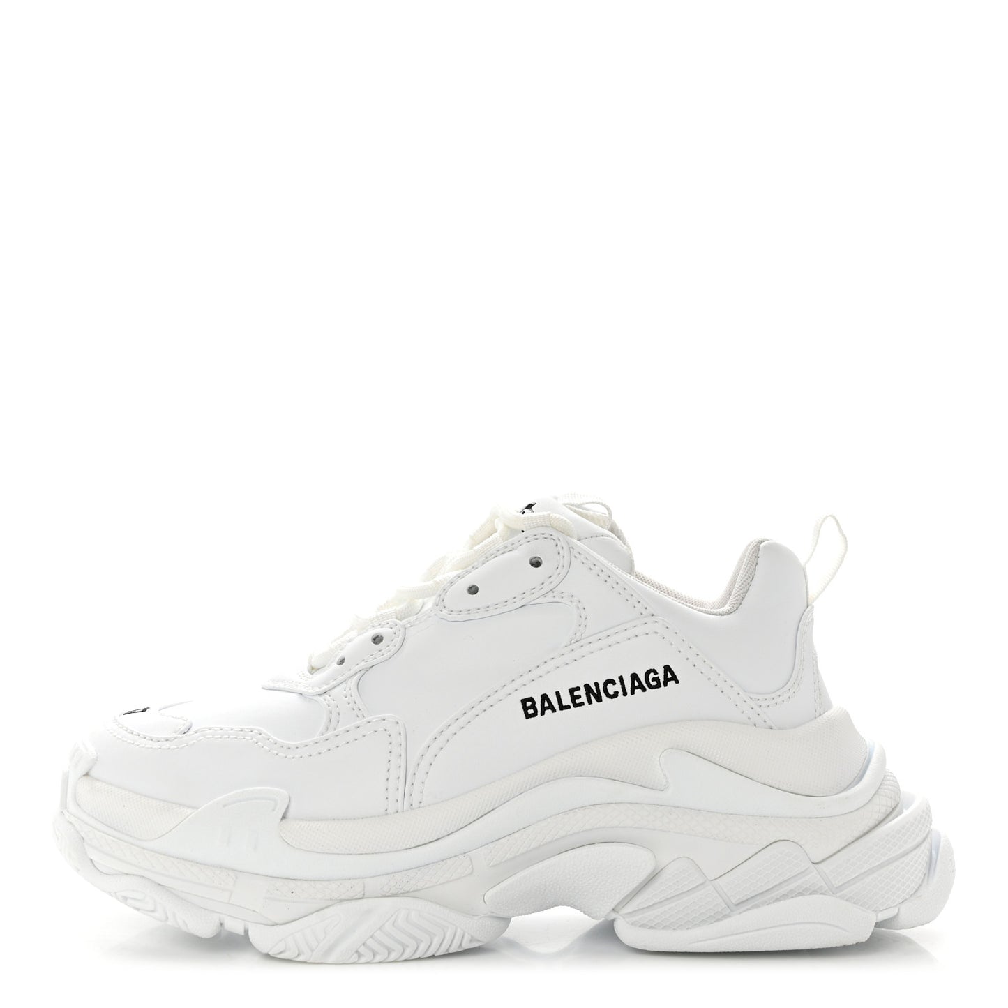 Fabric Mesh Womens Triple S Sneakers 37 White