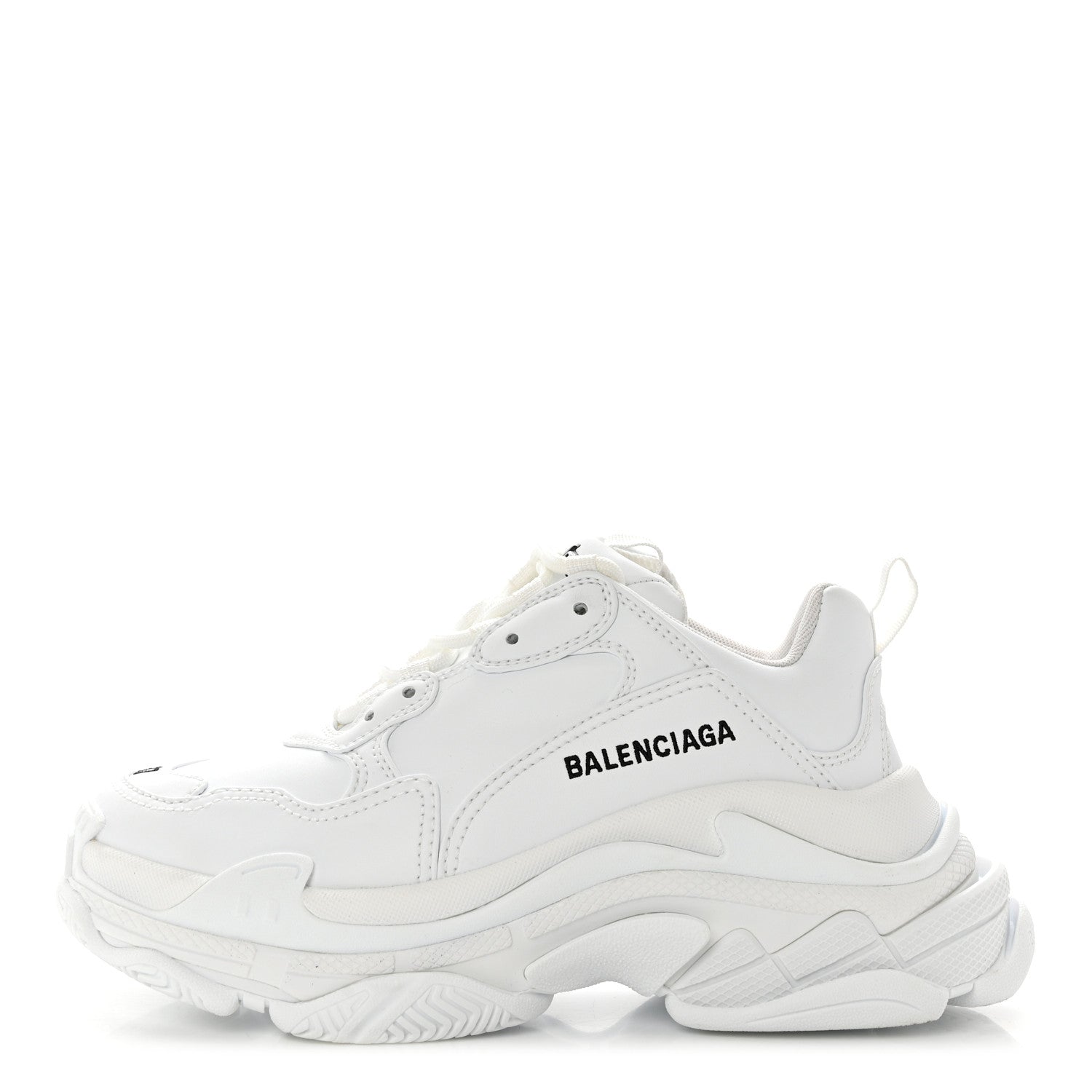 Balenciaga Fabric Mesh Womens Triple S Sneakers 37 White 1 of 7
