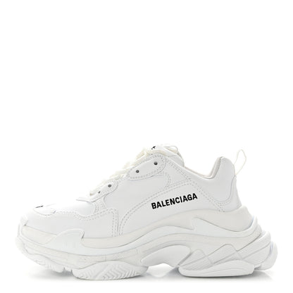 Balenciaga Fabric Mesh Womens Triple S Sneakers 37 White 1 of 7