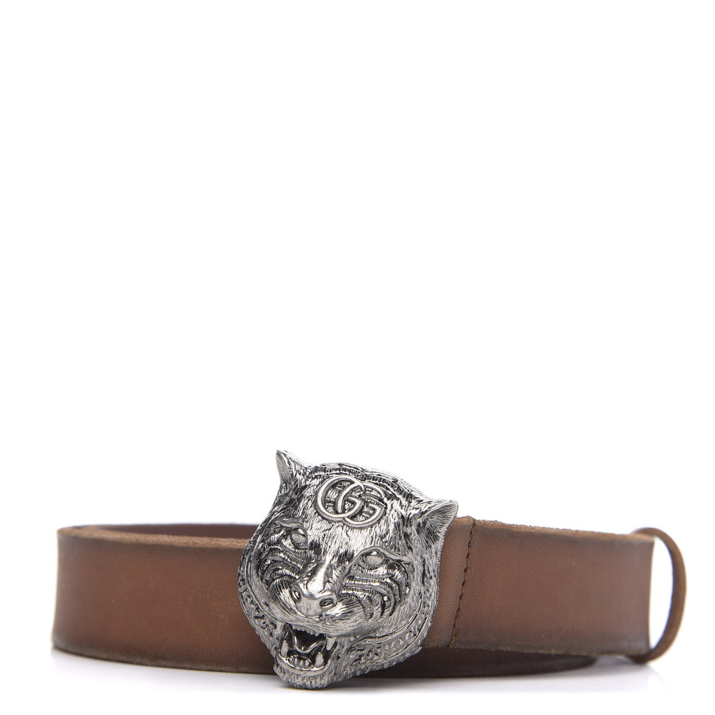 Cuoio Toscano Nickel Feline Buckle Belt 90 36 Cuir