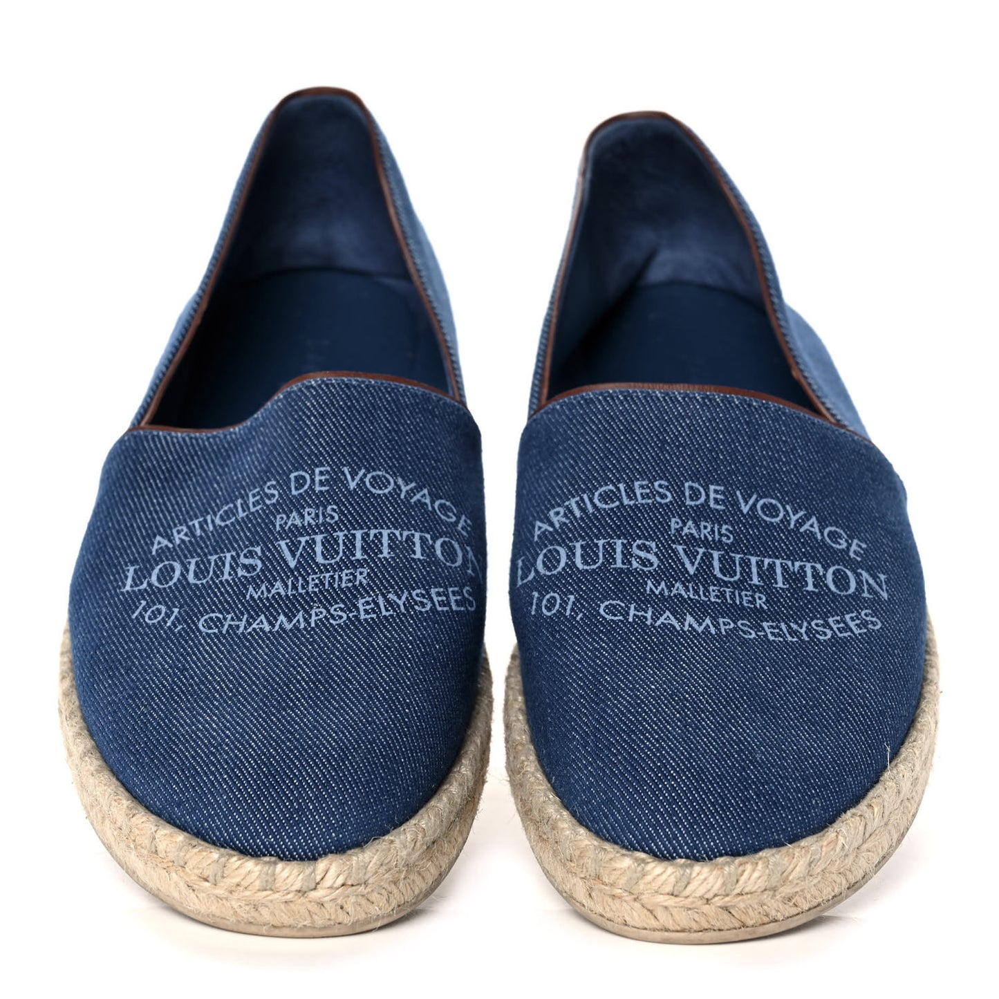 Denim Articles De Voyage Espadrille Flats 38 Blue