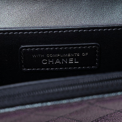 Chanel Iridescent Caviar Night by the C Pouch Clutch Black 7 of 11