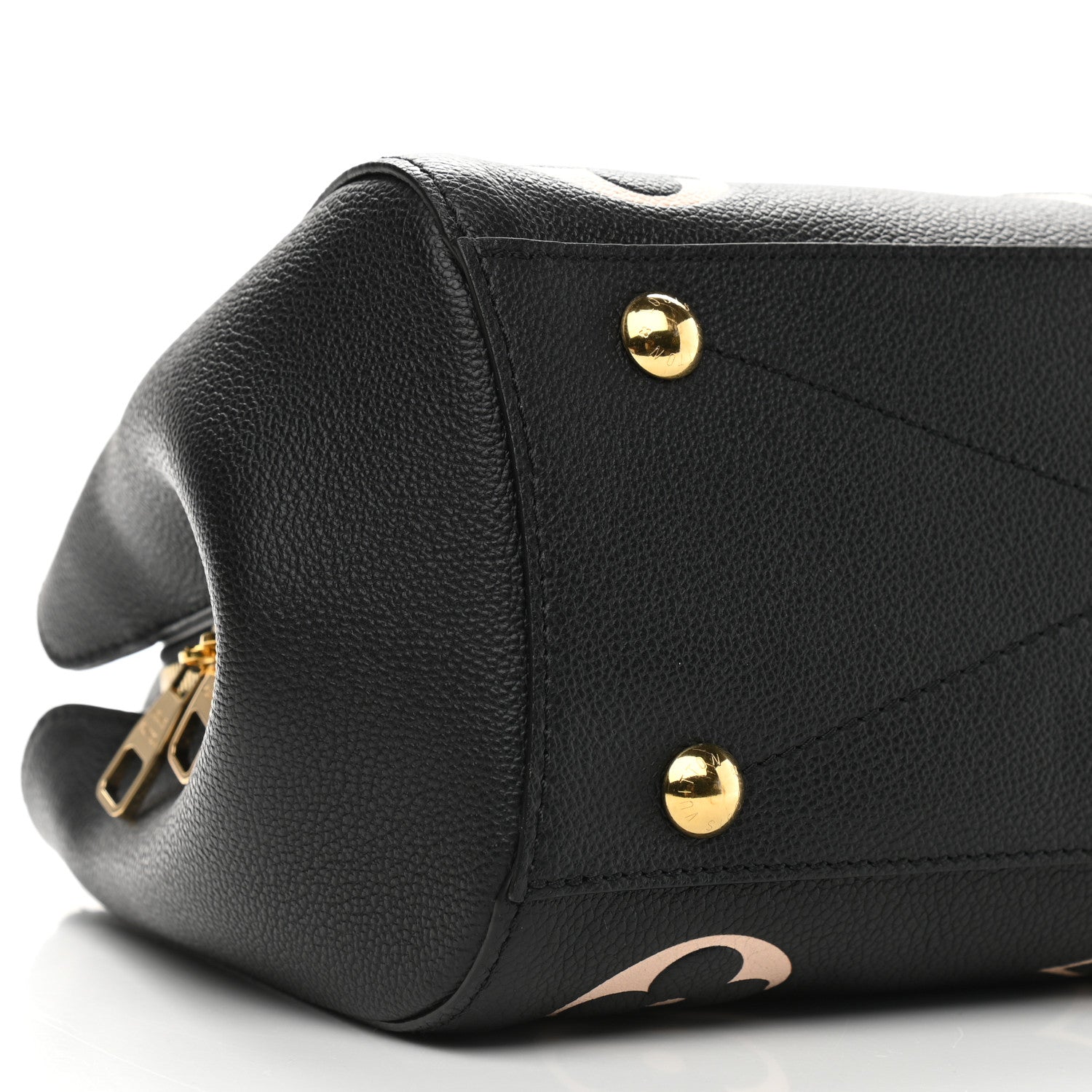 Louis Vuitton Empreinte Monogram Giant Montaigne MM Black Beige 8 of 9