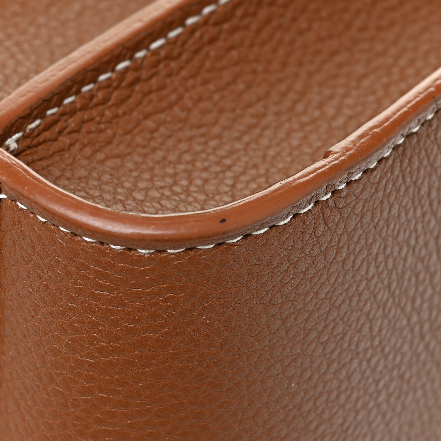 Saint Laurent Grained Calfskin Topstitch Small Sac De Jour Cognac 13 of 13