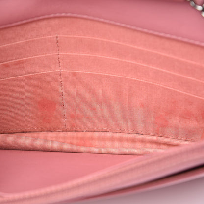 Chanel Lambskin Quilted Crossing Wallet on Chain WOC Pink 9 of 10