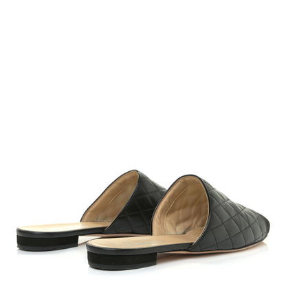 Chanel Lambskin Kid Suede Quilted Mules 40.5 Black 5 of 17
