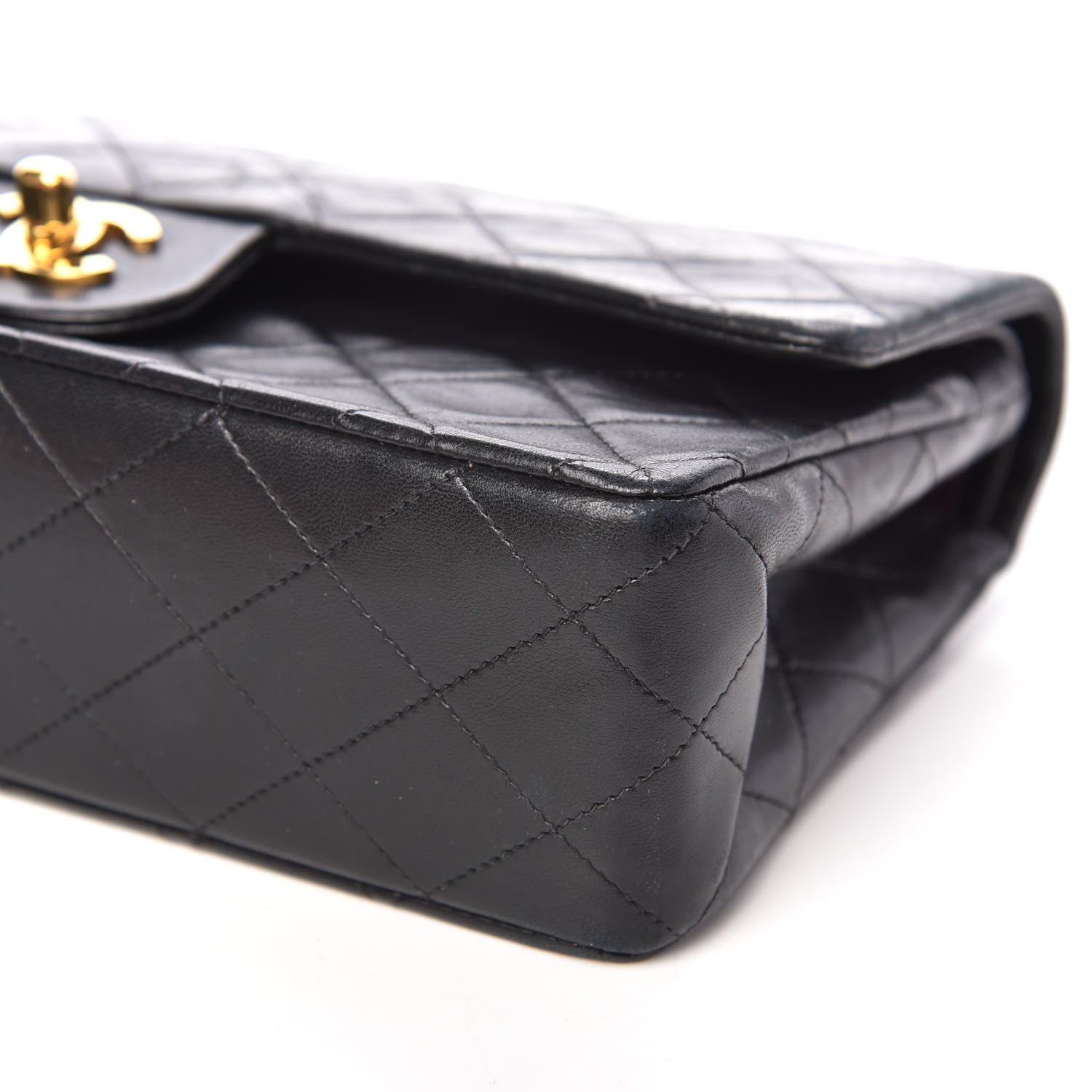 Chanel Lambskin Quilted Medium Double Flap Black 9 of 9