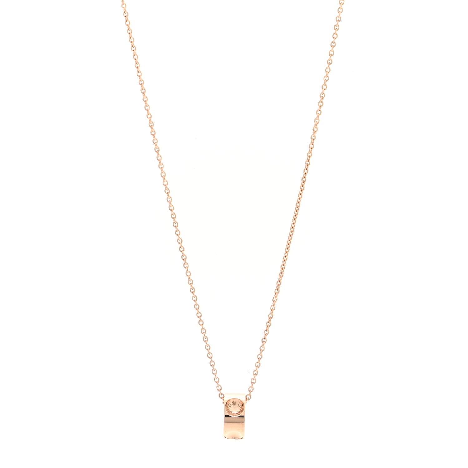 Louis Vuitton 18K Pink Gold Empreinte Pendant Necklace 1 of 5
