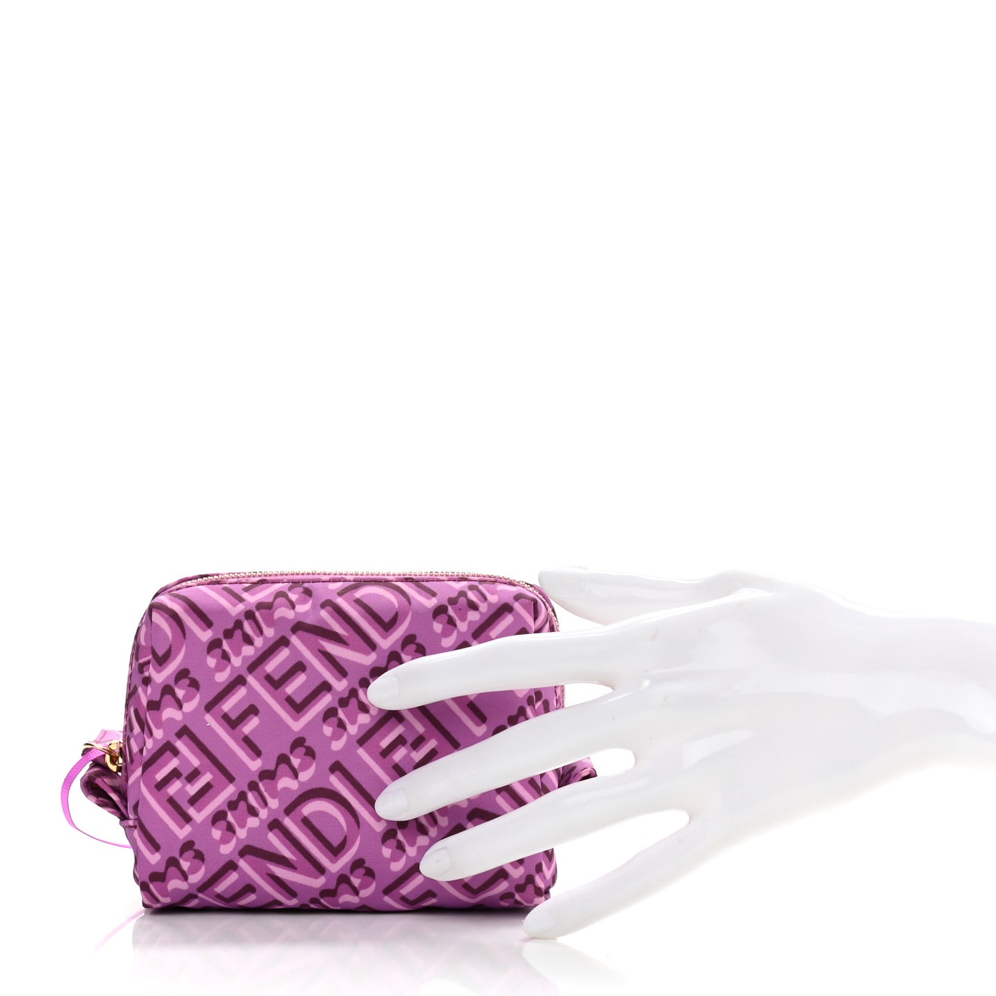 X SKIMS Nylon XS Trapezoid Beauty Pouch Bouganville