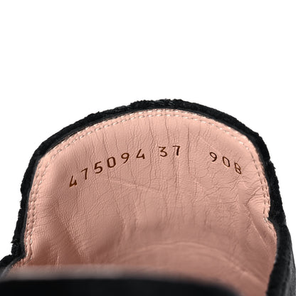 Gucci Velvet GG Monogram Womens Princetown Slippers 37 Black 8 of 9
