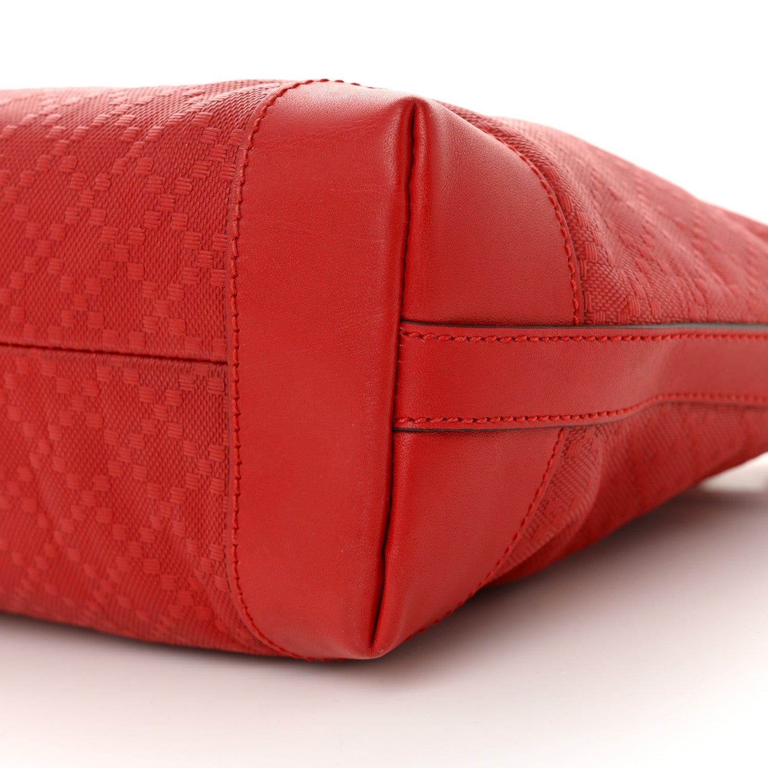 Gucci Diamante Calfskin Small Craft Tote Red 11 of 12