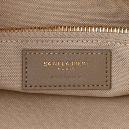 Saint Laurent Linen Calfskin Small Rive Gauche Tote Beige Sea Salt 6 of 10
