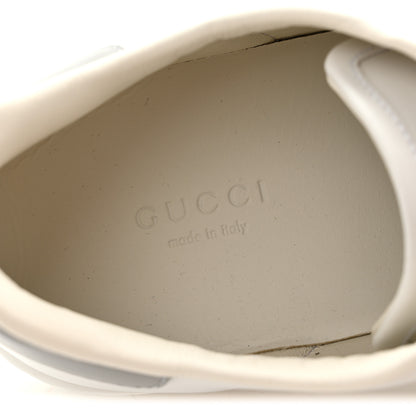 Gucci Calfskin Interlocking G Perforated Womens Ace Sneakers 38.5 White Grey Sky 7 of 10