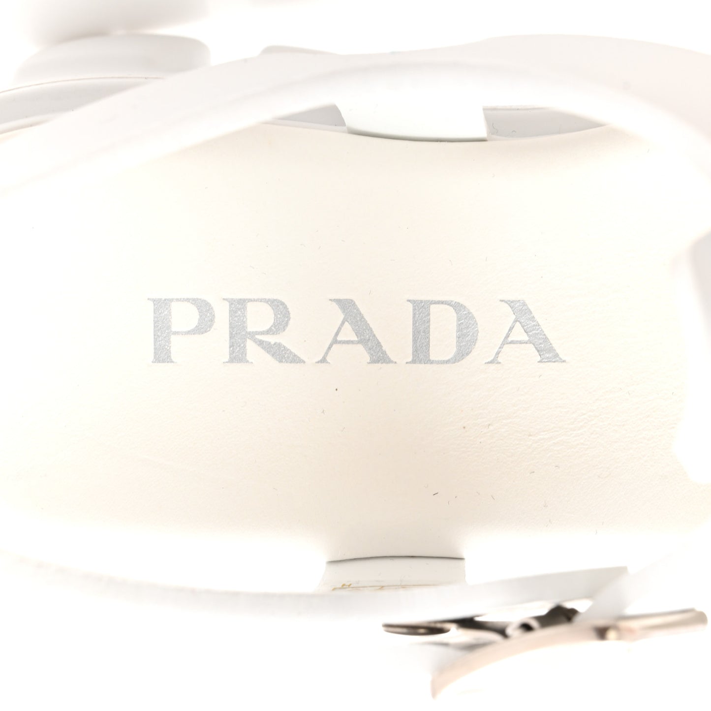 Foam Rubber Metal Triangle Logo Monolith 55mm Cage Sandals 38 White