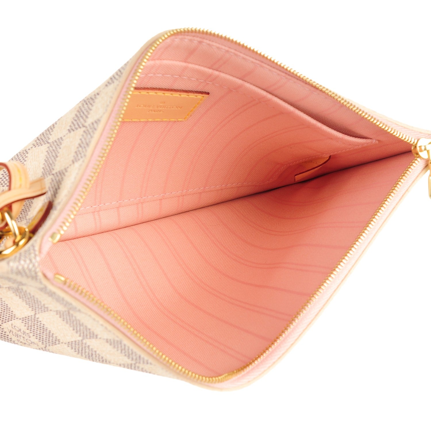 Louis Vuitton Damier Azur Neverfull MM GM Pochette Rose Ballerine 5 of 8