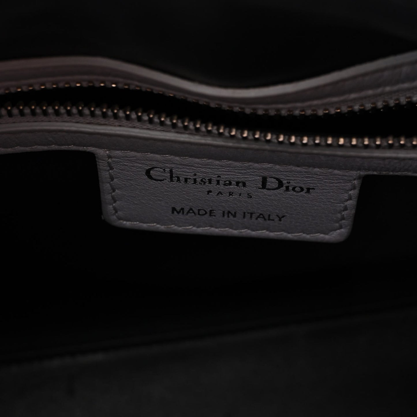 Lambskin Cannage Floral Printed Medium Lady Dior Light Blue