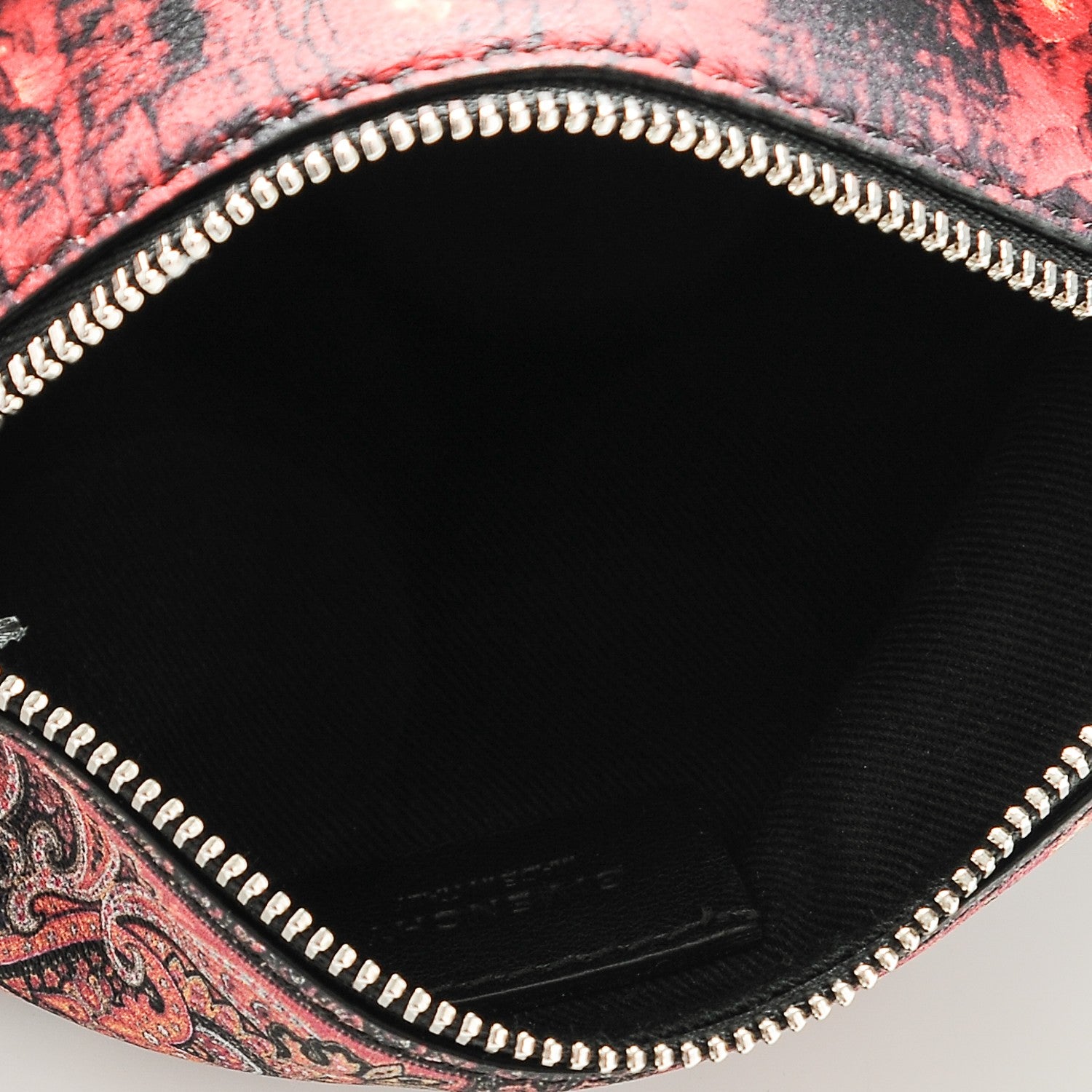 Givenchy Rubber Effect Calfskin Floral Print Pandora Wristlet Black Multicolor 6 of 7