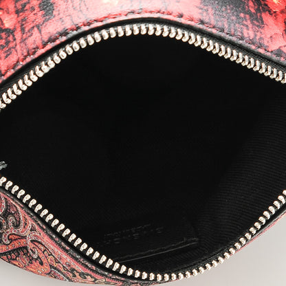 Givenchy Rubber Effect Calfskin Floral Print Pandora Wristlet Black Multicolor 6 of 7