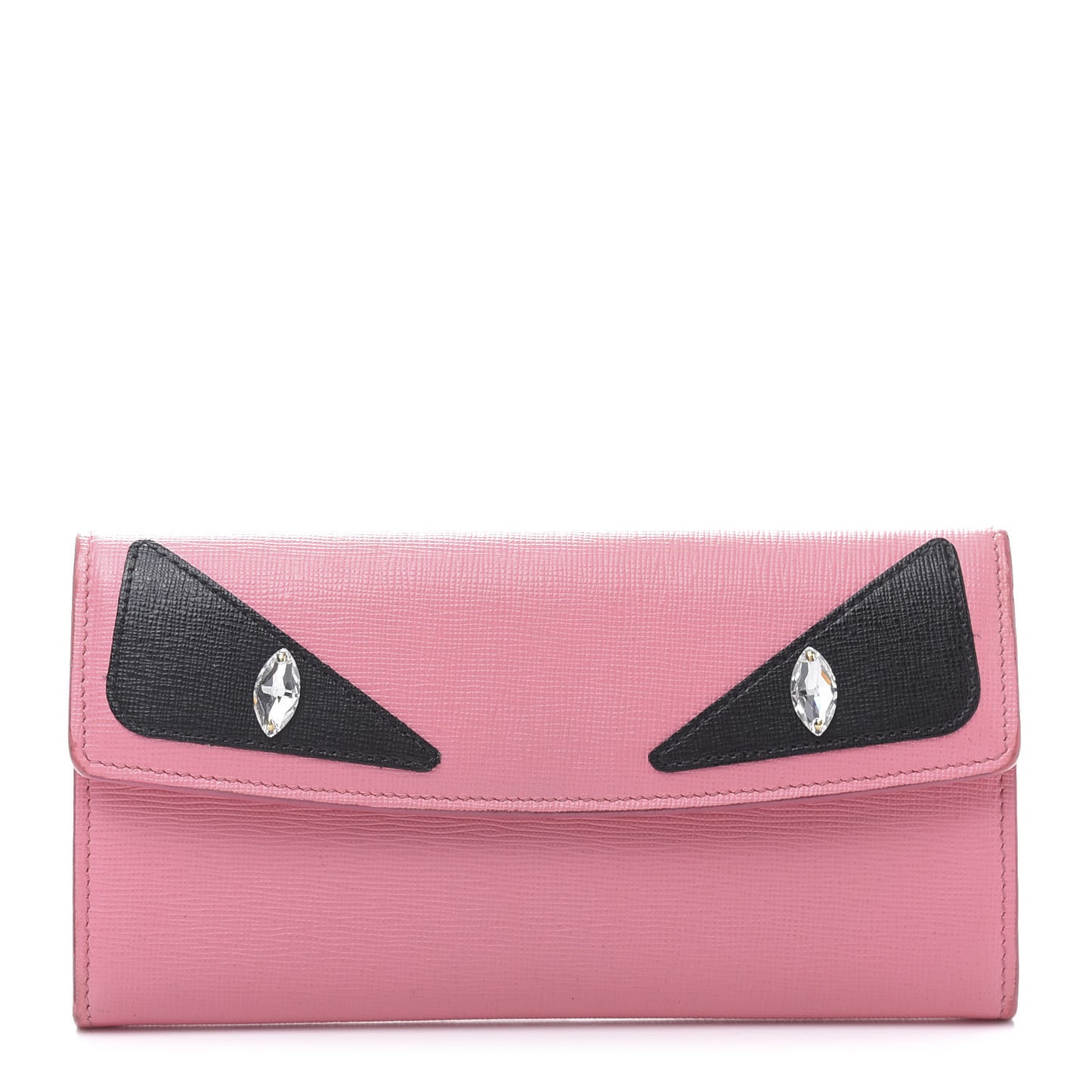 Vitello Elite Crystal Monster Eyes Simply Continental Wallet Lollypop Black