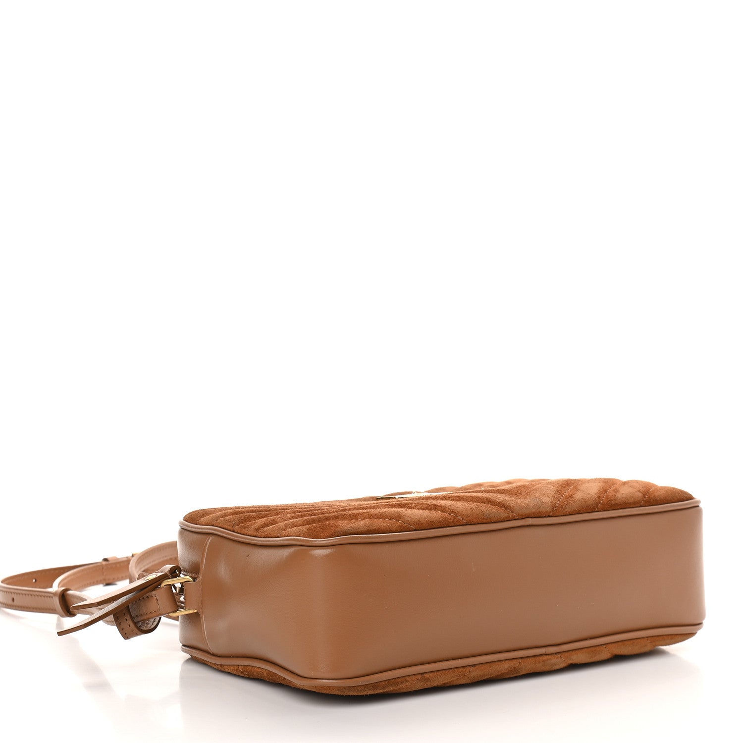 Saint Laurent Suede Matelasse Monogram Lou Camera Bag Cinnamon 3 of 7