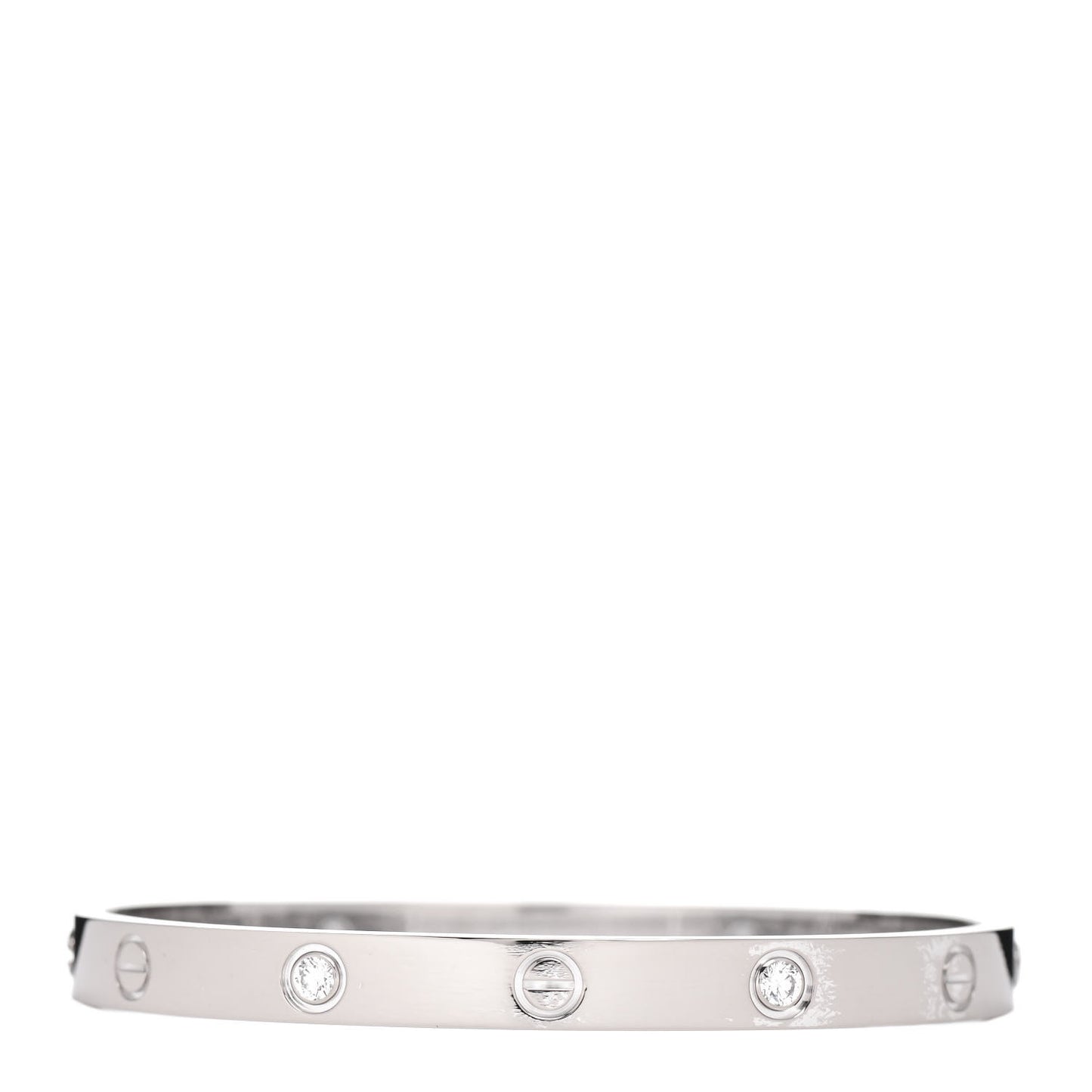 18K White Gold 4 Diamond LOVE Bracelet 18