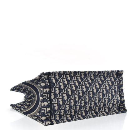 Christian Dior Oblique Medium Book Tote Blue Multicolor 4 of 10