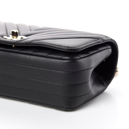 Chanel Calfskin Chevron Quilted Mini Statement Flap Black 6 of 10