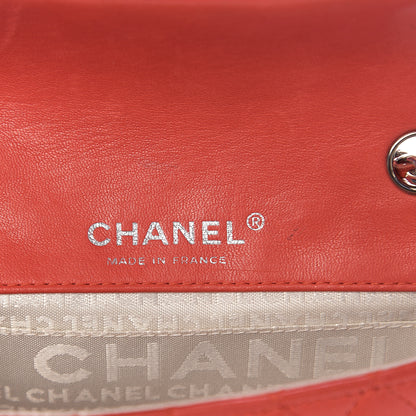 Chanel Lambskin Quilted Mini Rectangular Flap Red Orange 5 of 12